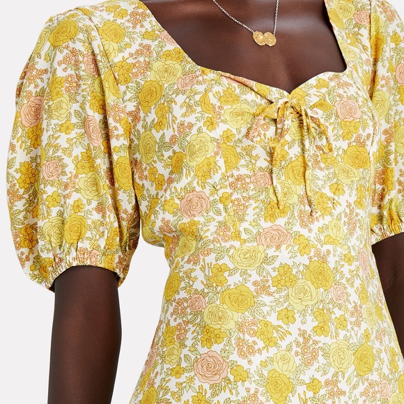 Faithfull the Brand Agathe Mini Dress in Grey Garden - Picture 2 of 7